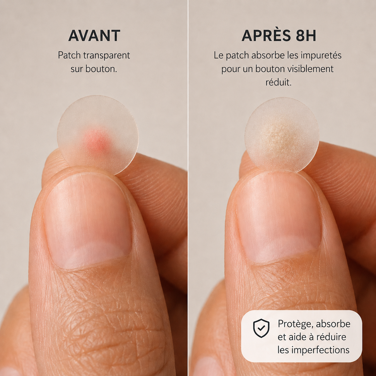 Patchs boutons hydrocolloïde